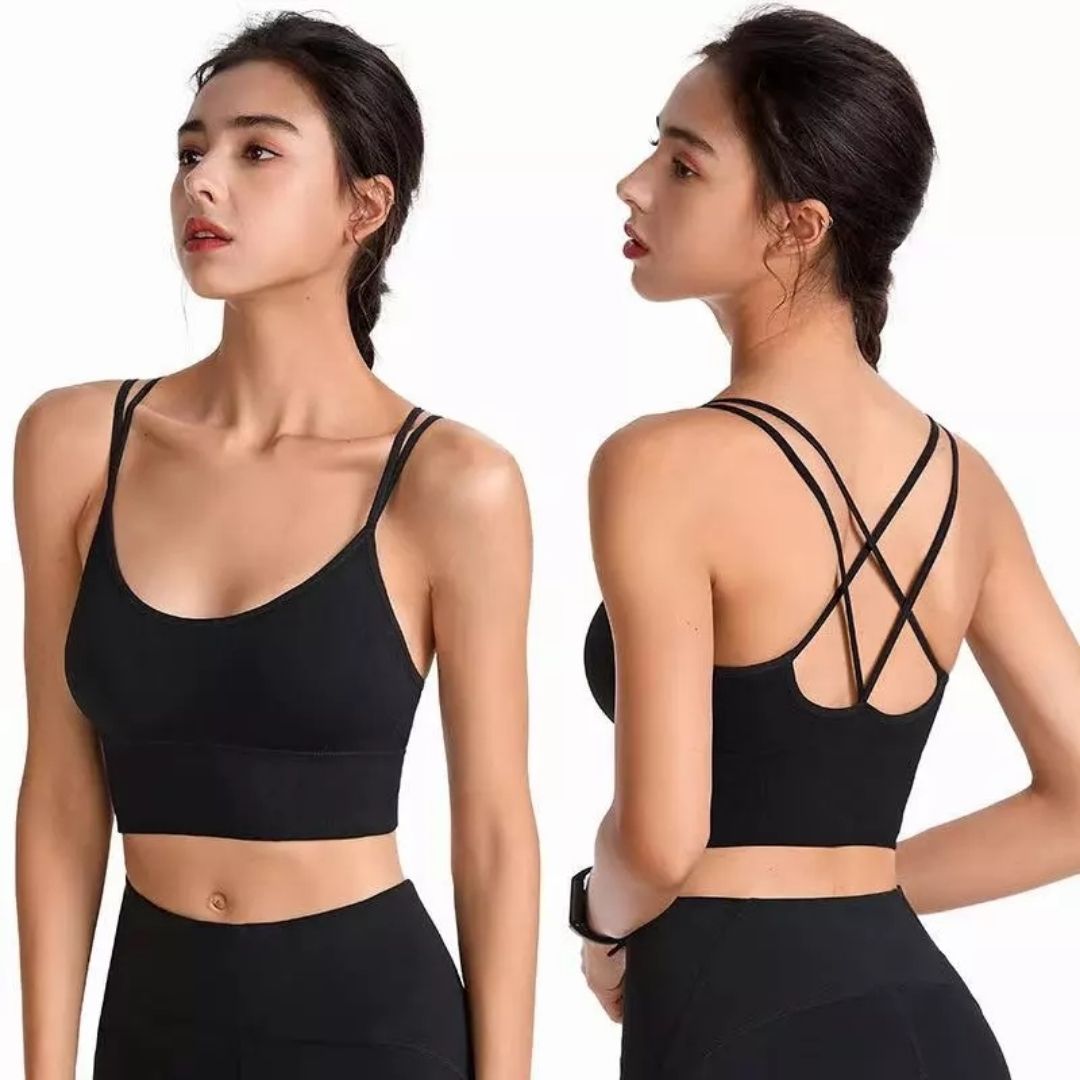 Top Crop Esportivo Cross Back Sexy