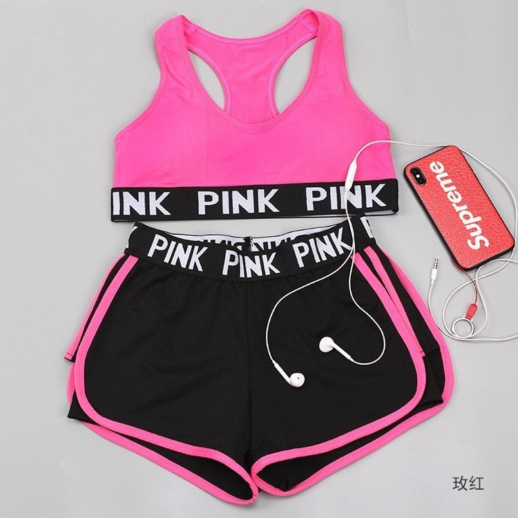 Top/Conjunto Fitness Pink Sexy