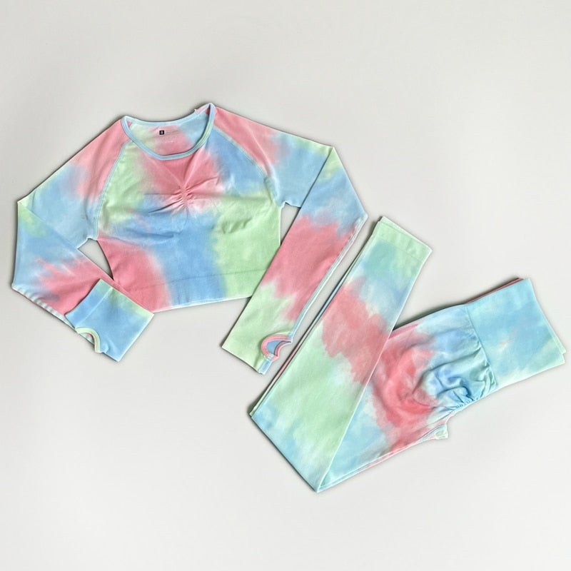 Conjunto Legging/Crop Tie Dye Academia