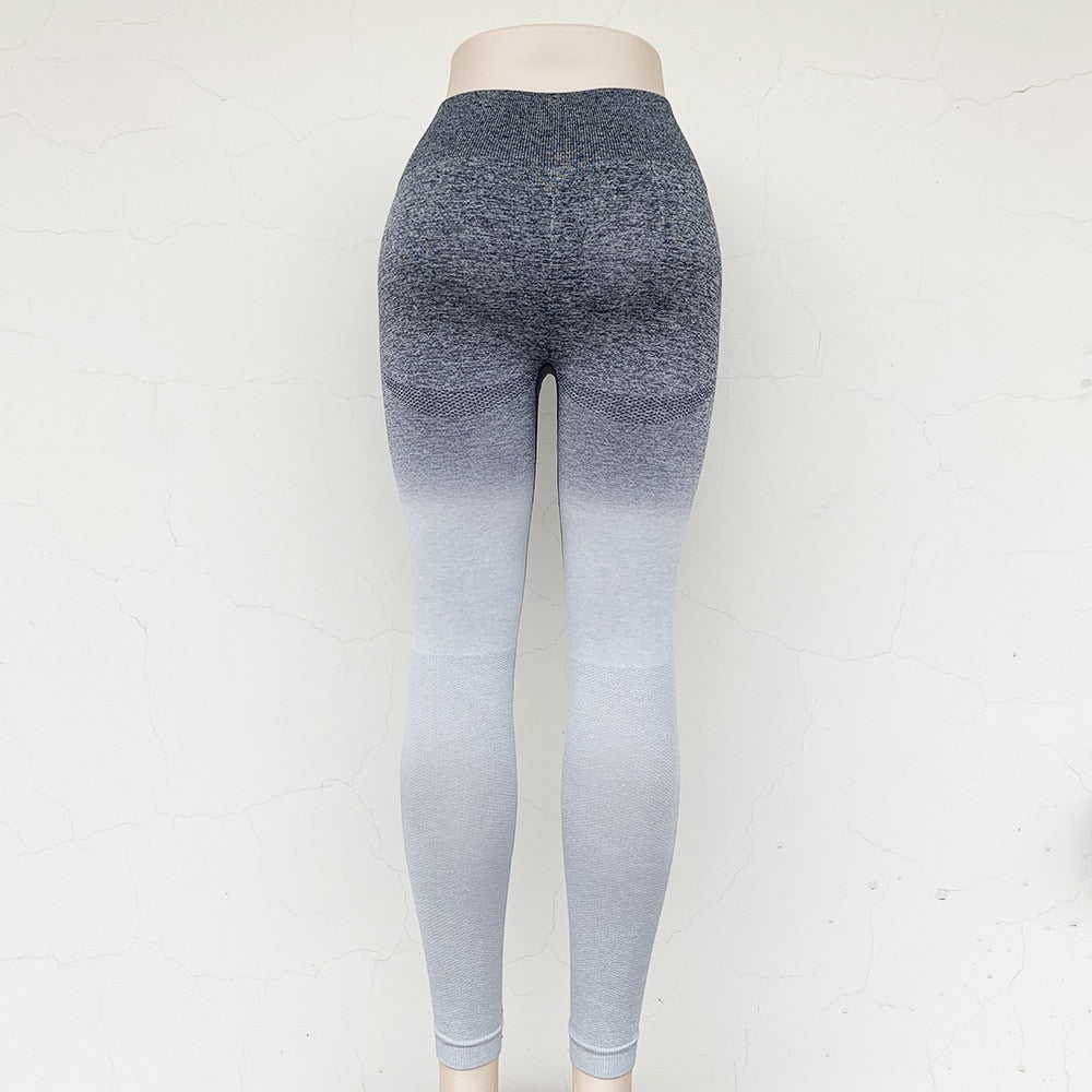 Calça Legging de Compressão Sem Costura - Degradê