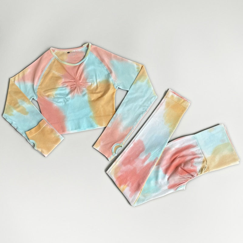 Conjunto Legging/Crop Tie Dye Academia