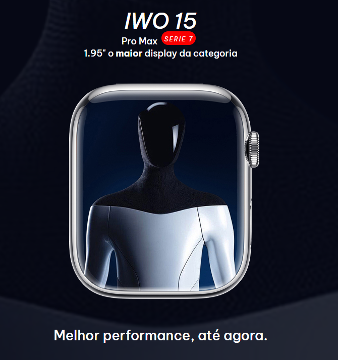 Smartwatch IWO 15 Pro Max Tela infinita +1 Pulseira Brinde