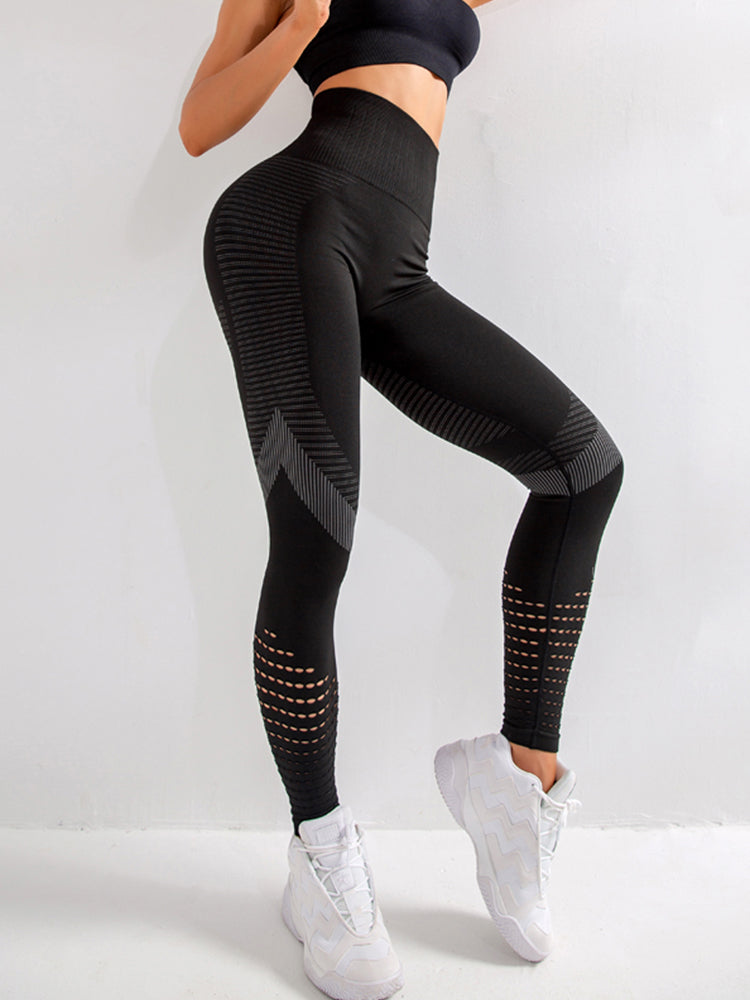 Calça Leggings De Cintura Alta Feminina Sem Costura