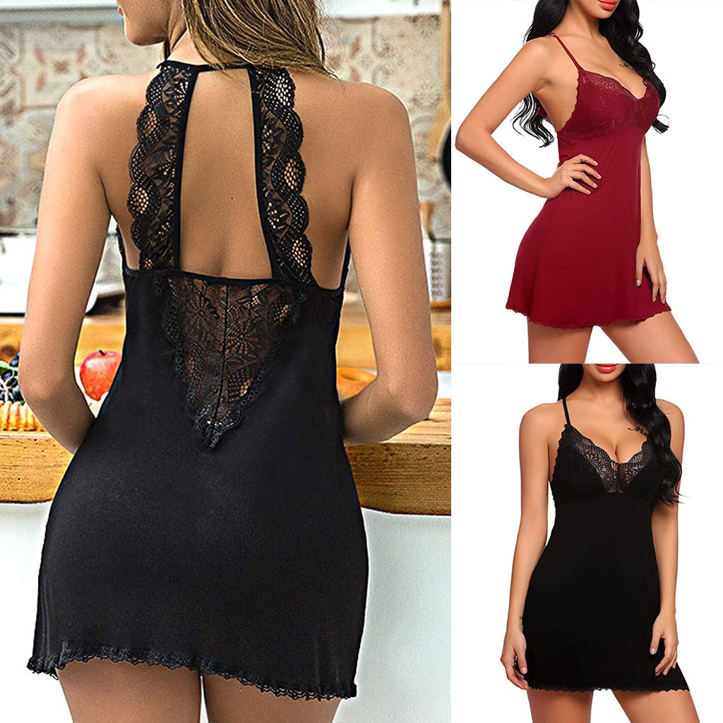 Camisola Sexy V + Calcinha - Frete Gratis