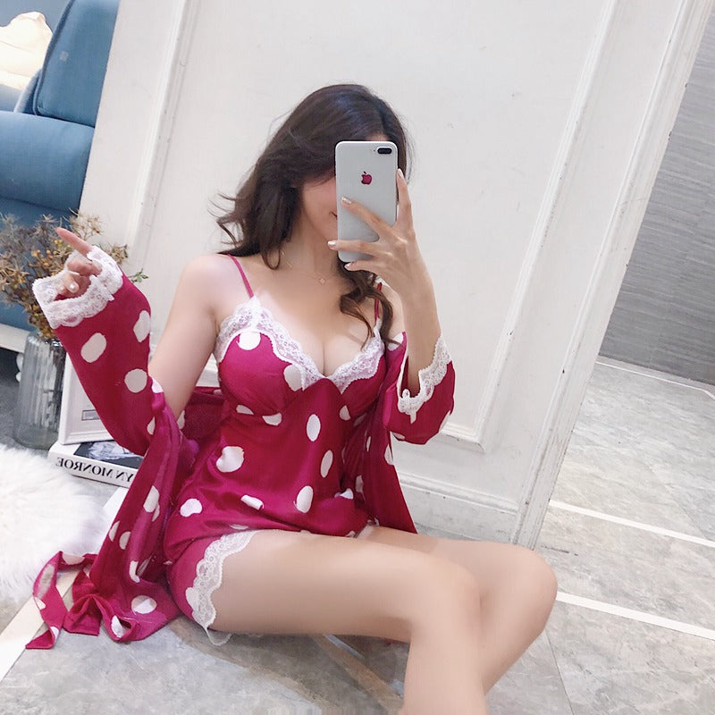 Pijama 4pcs nightgown sexy - Frete Gratis