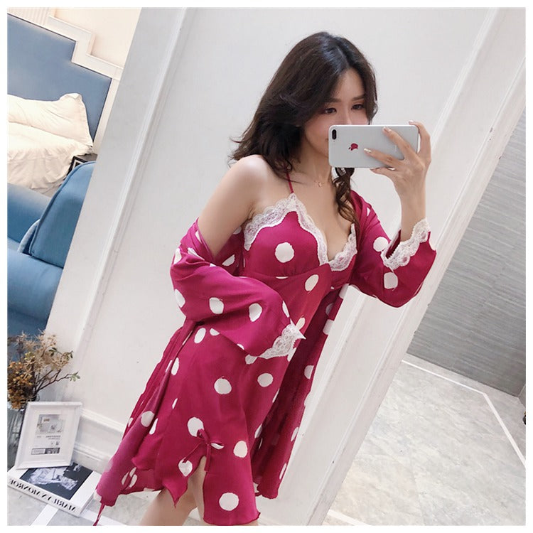 Pijama 4pcs nightgown sexy - Frete Gratis