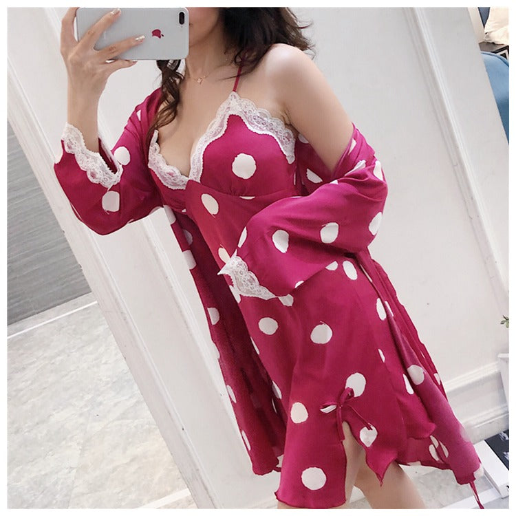 Pijama 4pcs nightgown sexy - Frete Gratis